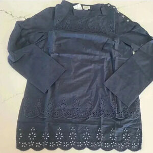 J.Crew funnelneck shirt top